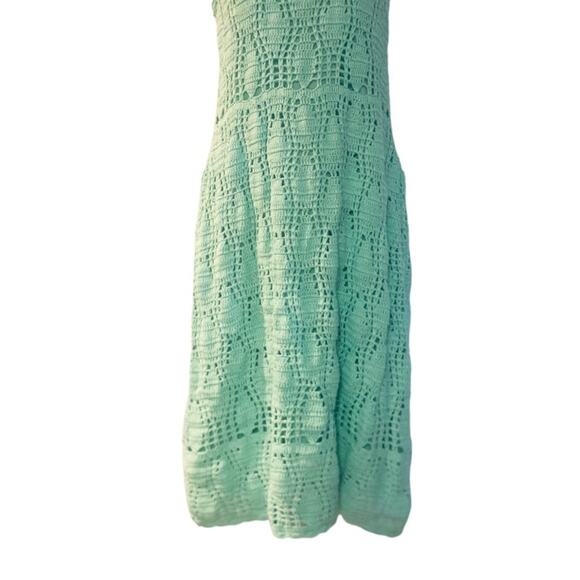 ASHRO Crochet Suit Aqua-Mint Jacket Dress Church Party Resort Cruise Office - Picture 10 of 15